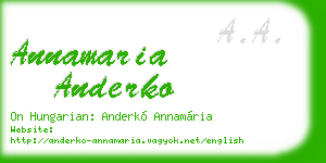 annamaria anderko business card
