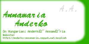 annamaria anderko business card